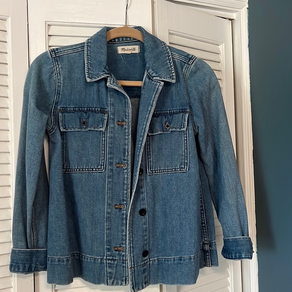 Madewell Jackets & Blazers - Madewell Pleat-back Denim Jacket, size x-small